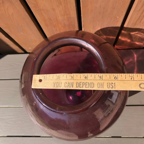 XL Amethyst Glass Floor Vase - Picture 3 of 5